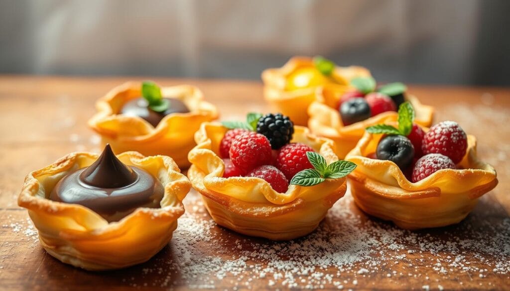 serving puff pastry desserts