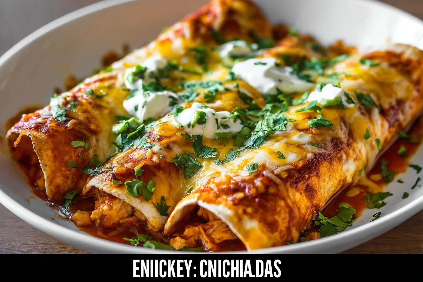 Healthy low calorie chicken enchiladas served with fresh toppings